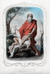 Lägg inte din hand på ledningen för nu vet jag att du fruktar Gud, c1850.