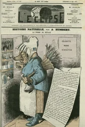 Tecknad film av "The Housewife, Natural History". Omslag i "" L