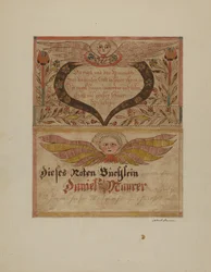 Manuskript och miniatyr, ca. 1937.
