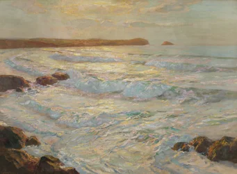 Sommarhav, Newquay, Cornwall, omkring 1920