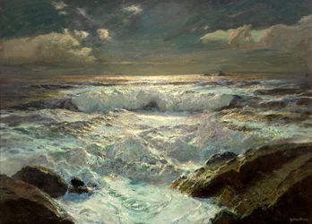 The Longships Light (olja på duk)