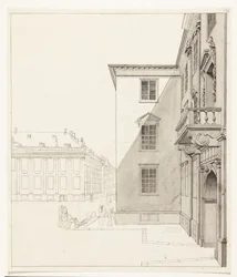 Kongens Nytorv. En del av Charlottenborg och Thotts herrgård