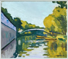 Kanal i utkanten av Paris (målning på duk)