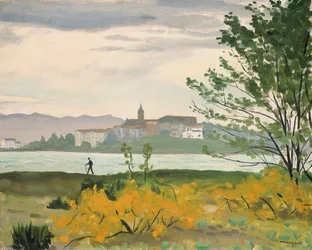 Hondarribia, utsikt över Hendaye, Le Promeneur