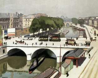 Pont Saint Michel i Paris. Målning av Albert Marquet (1875-1947)