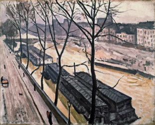 Paris på vintern. Quai Bourbon, 1907.