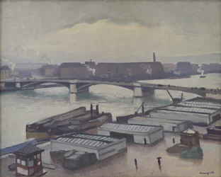 Quai de Paris i Rouen. Regnigt väder