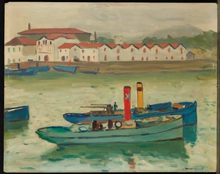 Saint-Jean-de-Luz, fiskebåt (olja på panel)