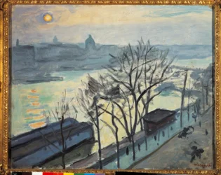 Sol över Paris. Quai du Louvren