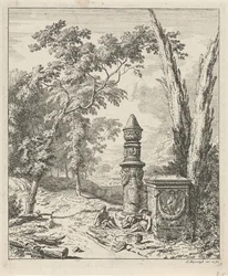 Landskap med vilande figurer vid ett begravningsmonument Landskap (serietitel)