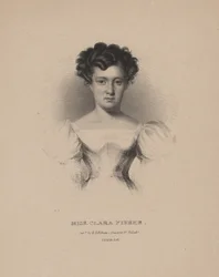 Miss Clara Fisher, litho av C.G. Childs, 1830