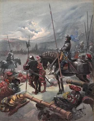 På natten av Marignan, illustration från 