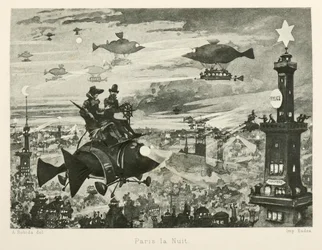 Paris by night, nittonhundratalet, 1880.