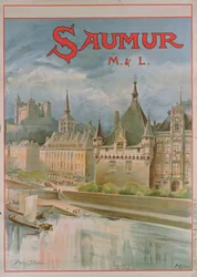 Saumur affisch (färg litho)