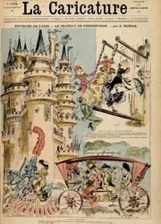 Vägen till slottet Pierrefonds i Oise (60).