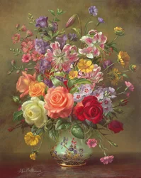 AB316 Ett sommarblomsterarrangemang, 1996