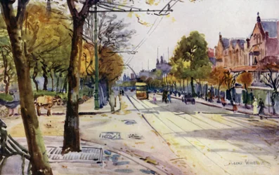 Lord Street, Southport (färg litho)