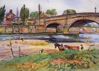 Walton-le-Dale, bron (lito i färg)