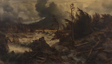 Åskväder i de höga bergen