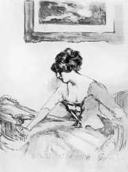 En studie, sent 1800-tal, 1913.