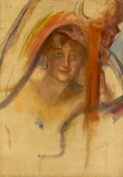 Studie till Femme a la Harpe, ca 1902