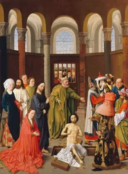 Resurrection de Lazare - The Raising of Lazarus av Albert van Ouwater (ca 1415-c. 1475), ca 1455 - Olja på trä