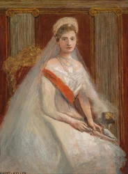 Porträtt av kejsarinnan Alexandra Fyodorovna av Ryssland 1872-1918, hustru till tsar Nicholas II.