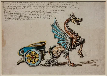 Akt II, första scen och tredje akten, scenutrustning: The Chariot of Armida for Armida av G. Rossini.