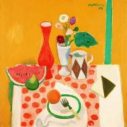 Vattenmelon, fikon och tunisiskt kakel