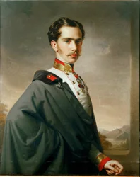 Kejsar Franz Joseph I av Österrike som ung man ...