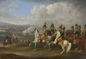 General von Bellegarde och hans officerare under ett slag
