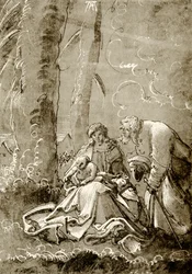 Helig familj i skogen