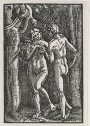 Människans fall och återlösning: Adam och Eva äter den förbjudna frukten, ca. 1513.