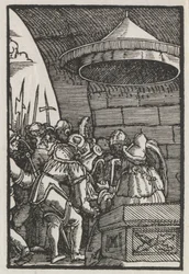 Människans fall och återlösning: Pilatus tvättar sina händer, ca. 1515.