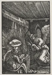 Människans fall och återlösning: tillkännagivandet, ca. 1513.