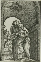 Mötet mellan Joachim och Anne, från Människans fall och återlösning