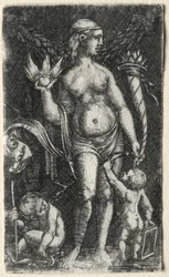 Venus mellan två amoriner, 1520.