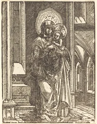 Jungfru och barn i en kyrka