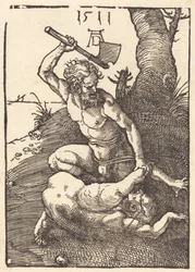 Kain dödade Abel, 1511.