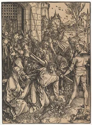 Kristus som bär korset, från The Large Passion, ca. 1498.