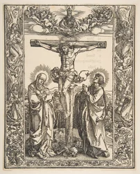 Kristus på korset mellan Jungfrun och Sankt Johannes, 1516.