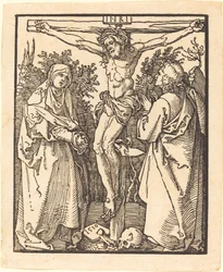 Kristus på korset med Maria och Johannes, 1510.