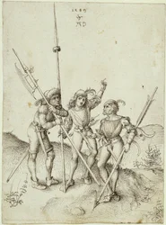 Tre landsknektar
