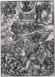 Änglakampen, figur VII, blad 9 i serien ”Apokalypsen”