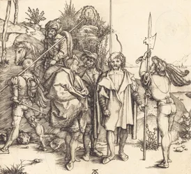 Fem soldater och en turk till häst, 14951496.