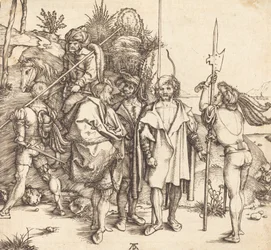 Fem soldater och en turk till häst, 14951496.