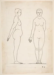 IIllustration från Dürers Four Books of Human Proportion, Nürnberg, 1528.n.d.