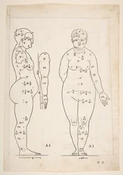 Illustration från Dürers Four Books of Human Proportion, Nürnberg, 1528.n.d.