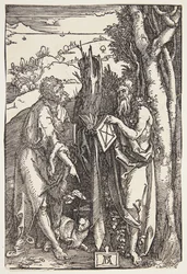 Johannes Döparen och St Onuphrius i öknen