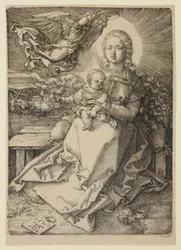 Madonna krönt av en ängel